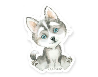 Husky Sticker | Cute Husky | Puppy Sticker | Husky Puppy