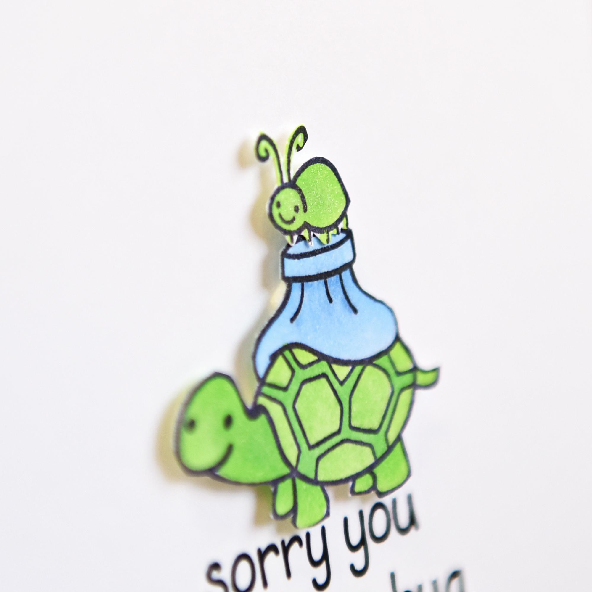 Funny Get Well Card | Turtle Get Well Card | Cute Sick Day Card ...