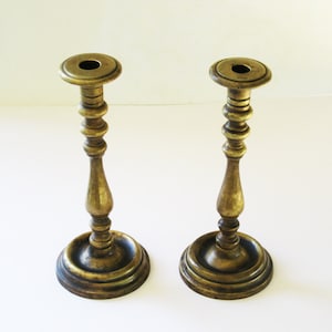 Pair of vintage candle holders, judaica from Israel