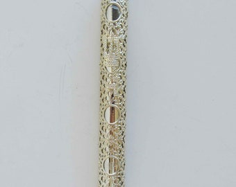 Ein sehr großer Vintage-Metall-Mezuzah-Koffer, Judaica, hergestellt in Israel !! silber beschichtet.