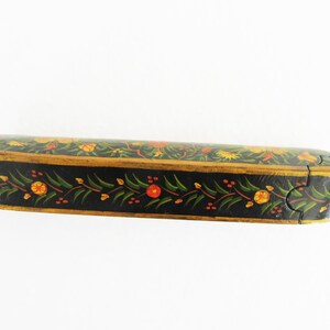 A LARGE Persian Qalamdan, Lacquered & Painted Paper Mache Pen Case / Holder. Shipping from Jerusalem.