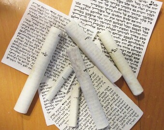 Used Mezuzah Scroll (13.5 cm) - Parchment Klaf