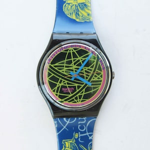 Swatch watch, good condition, good working order. new quality battery, in original box, unused.