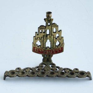 Una menorá de Hanukkah vintage de latón macizo, menorá de Hanuka, chanukia, menorá de Chanukah, judaica, ¡envío gratis!