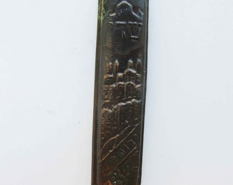 Ein Vintage Messing oder Kupfer Mezuzah Gehäuse judaica, hergestellt in Israel, kostenloser Versand !!