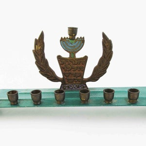 Una menorá de Hanukkah vintage de latón macizo, menorá de Hanuka, chanukia, menorá de Chanukah, judaica, ¡envío gratis!