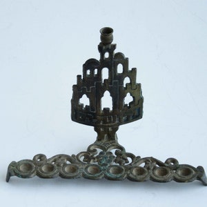 Una menorá de Hanukkah vintage de latón macizo, menorá de Hanuka, chanukia, menorá de Chanukah, judaica, ¡envío gratis!