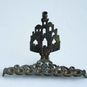 A  solid brass vintage  hanukkah menorah,hanuka menora, chanukia, chanukah menorah, judaica, free shipping!