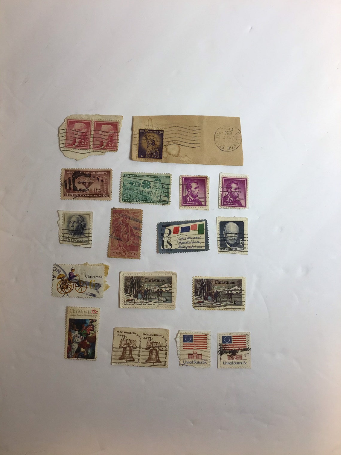 Vintage US Cancelled Postage Stamps 2 to13 cent Etsy
