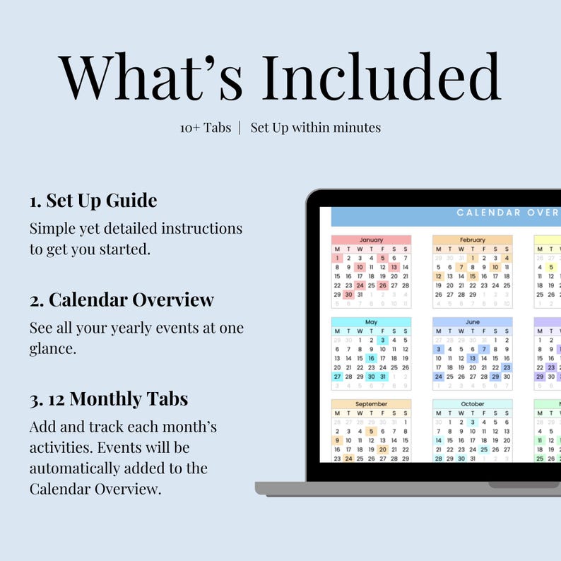 Yearly and Monthly Calendar | Planner for Annual and Monthly Events ...
