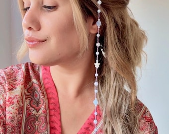 Mermaid Shell Beaded Hair Extension – Coastal Beach Hair Jewelry