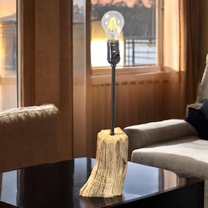 Lamp driftwood rustic decor weathered lamp base cabin decor plains juniper lamp base mountain living lamp gift
