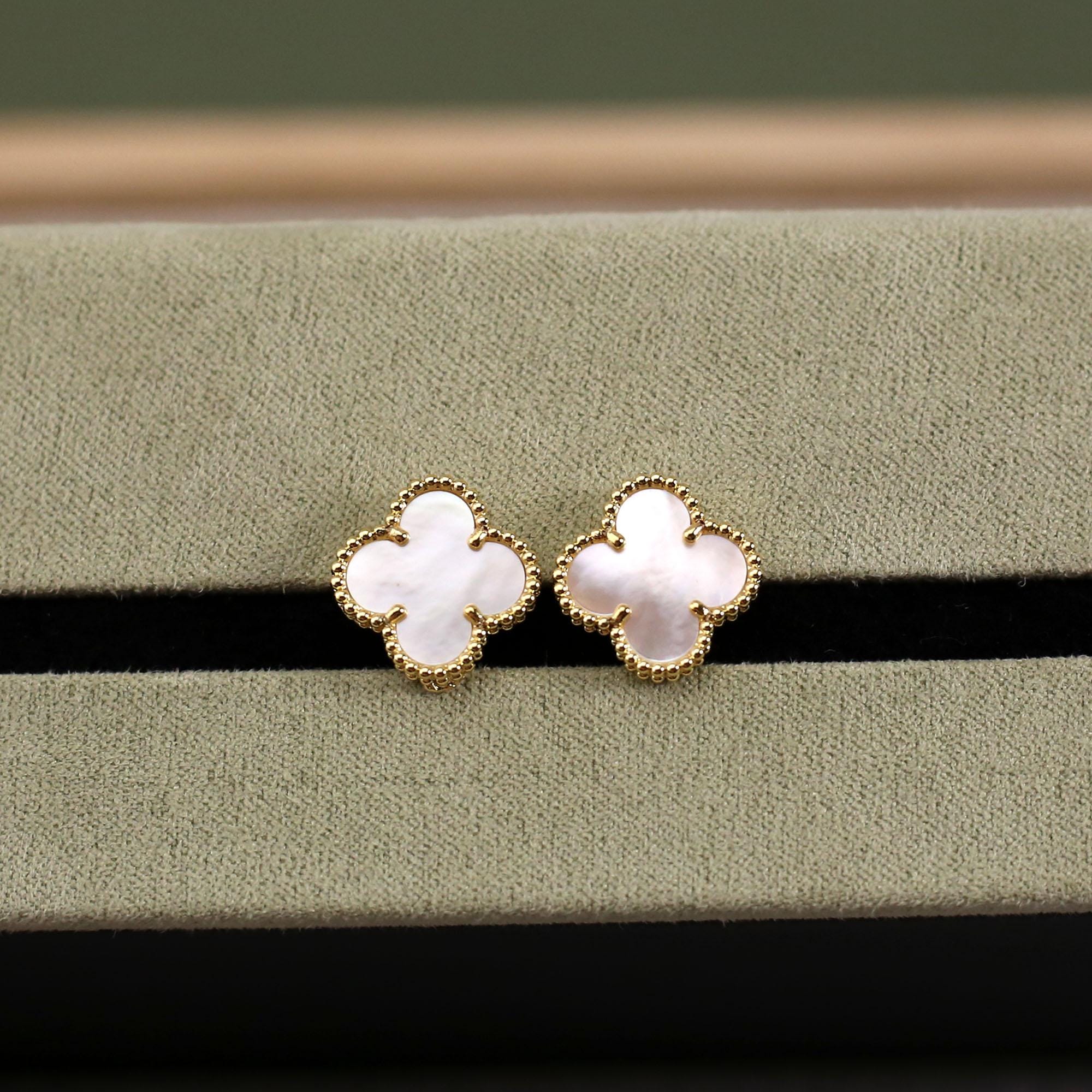 Clover Earrings Mother of Pearl - Etsy
