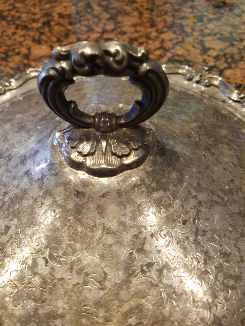 Antique Footed Serving Dish with Lid Hallmarked EPCA Etsy