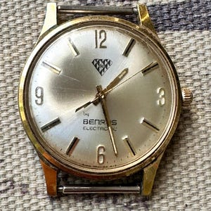 Vintage Benrus 60 electronic Men&#39;s Watch, NoT Running- NO Band AS-IS