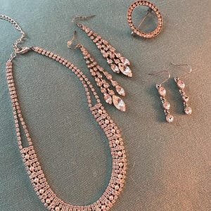 Lot of Vintage-modern Rhinestone jewelry wearable lot