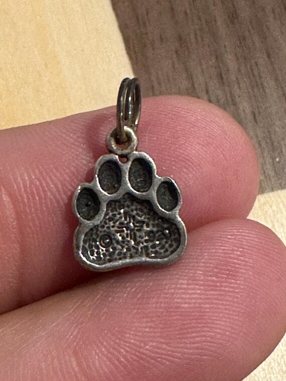 925 Sterling silver paw print