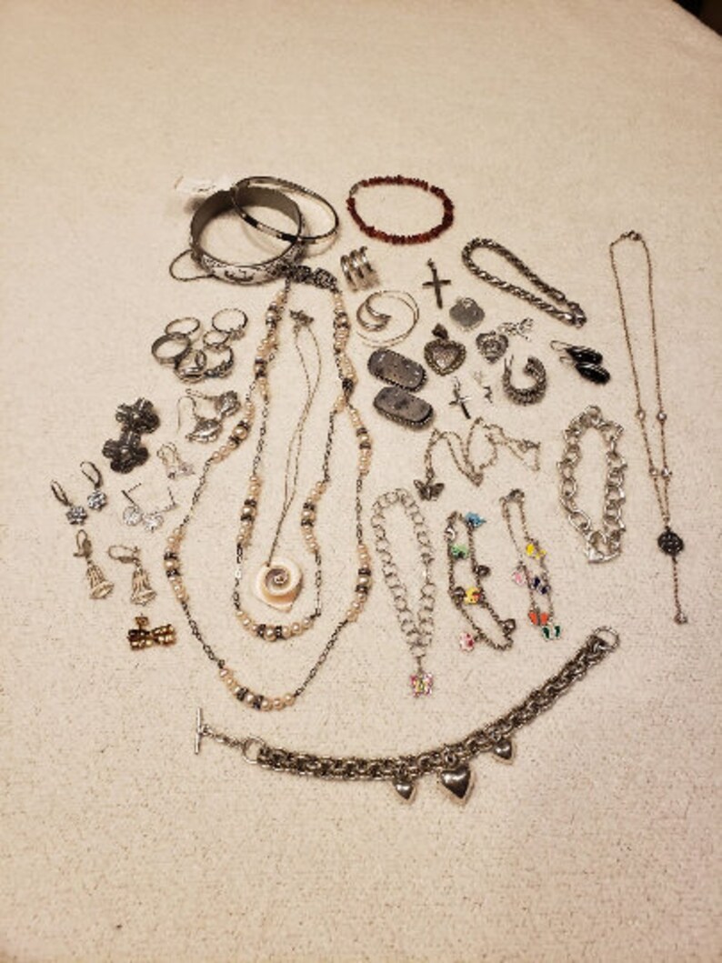 38 Pieces 277g / 9oz STERLING SILVER 925 Wearable Good Jewelry Etsy