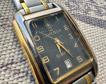 Old Lincoln Quartz Watch In Working Order 161-Official licensed product  Ford Motor company