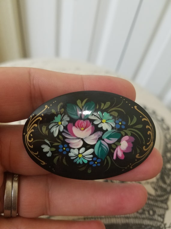 Unique and Beautiful Hand Painted Vintage black la