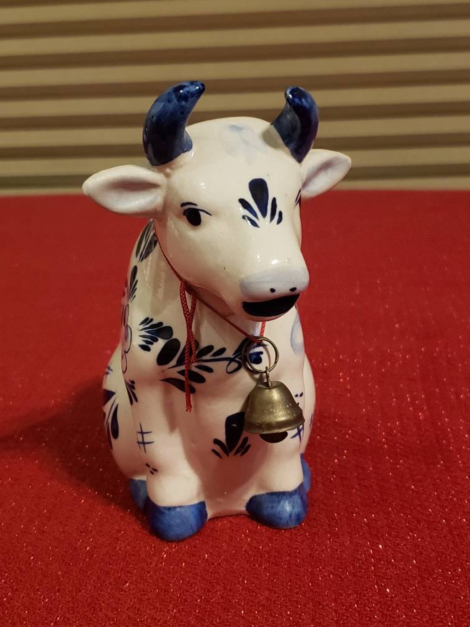 Vintage Delft Blue Cow Creamer Pitcher Windmill Detail and Etsy