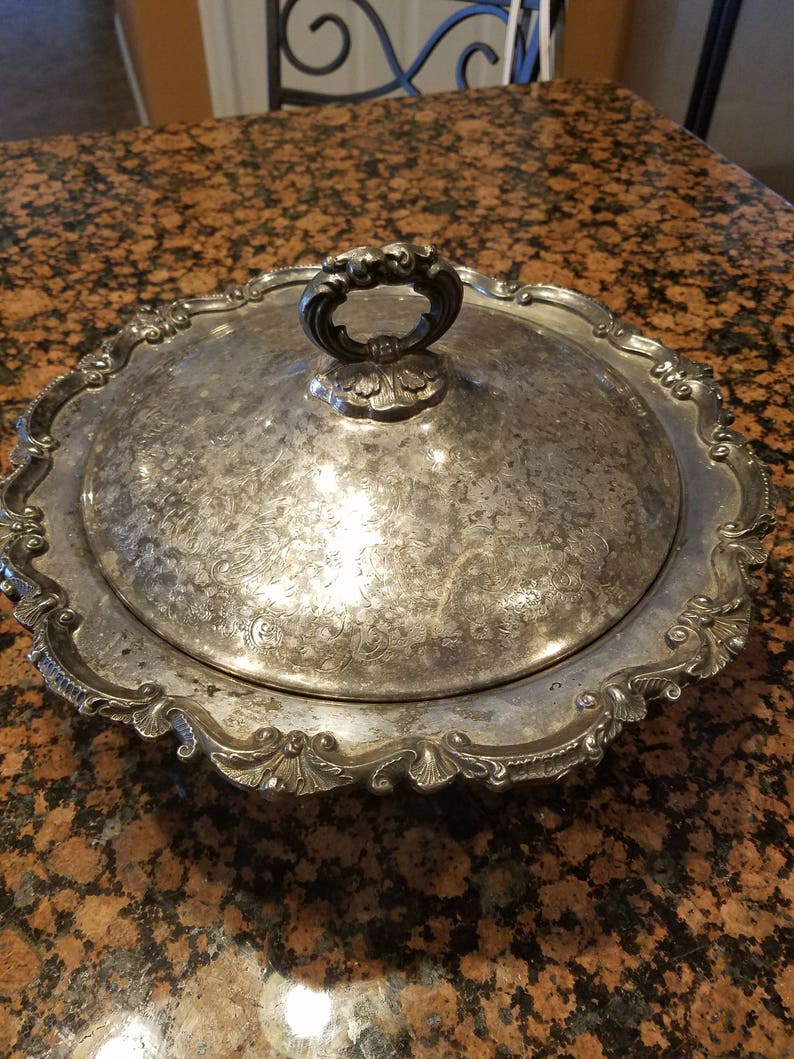 Antique Footed Serving Dish with Lid Hallmarked EPCA Etsy
