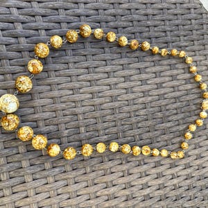 Vintage Hong Kong bead necklace, light weight