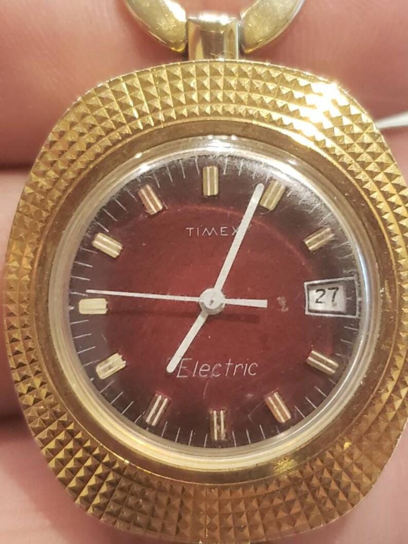 Vintage Timex Electric Gold Tone Date/time Watch Etsy