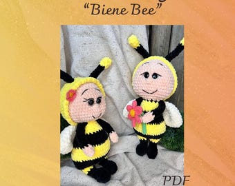 Schema all'uncinetto Bee Bee da scaricare digitalmente, istruzioni in tedesco, PDF