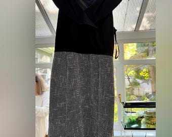 chinese dress ladies TAHARI Navy Linen Blend Shift Dress Size 14  alineconsignment