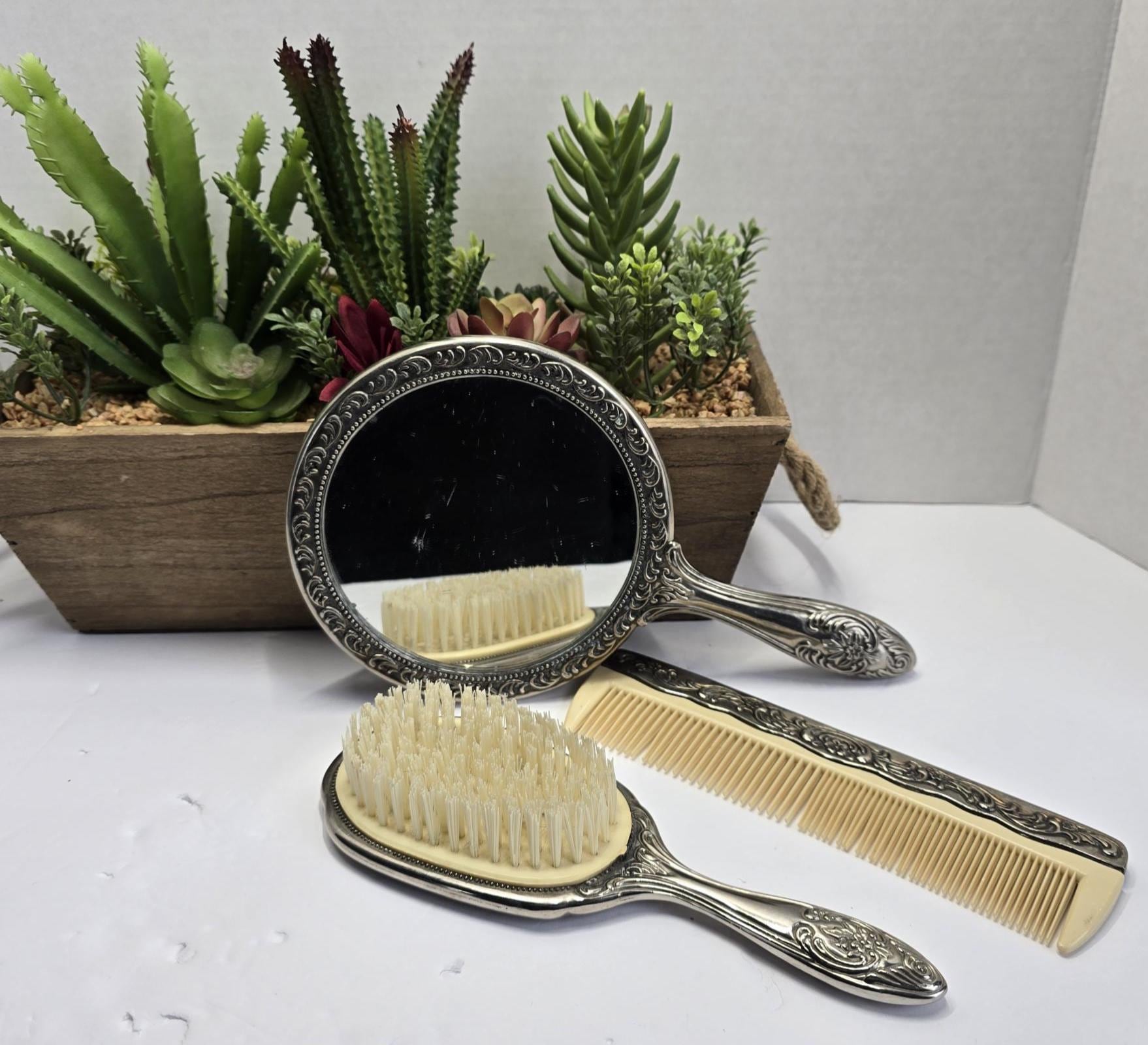 ブラシ アンティーク コーム 日本 Etsy - antique set mirror brush and Comb 手鏡セット アンティーク雑貨