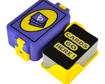 Kartenspiel-Aufbewahrungsbox - Kompatibel mit UNO Flip, Phase 10, UNO: Reisefreundlich, kompakt und mit herausnehmbarem Einsatz