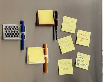 Magnetischer Haftnotizhalter: Kühlschrank-Organizer mit Stiftehalter