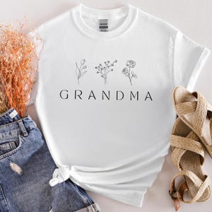 Floral Grandma Tee, Cute Grandma T-Shirt, Nana Gift Idea, Giftful Grandma Nana Shirt, Giftful Grandma Shirt Nana Gift, Gifted Nana Shirt