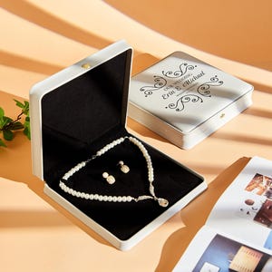 Personalized Jewelry Box,Custom Name Big Set box,Jewelry Organizer,Wedding Gifts,Alphabetic Flower,Bridesmaid Gift,Gift for Bridal Party