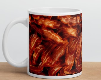 Speck Kaffeebecher Carnivore Lifestyle Geschenk für Fleisch Liebhaber Speck Liebhaber Becher Carnivore Diet Cup Bacon Valentinstag Geschenk Rind Butter Speck Eier