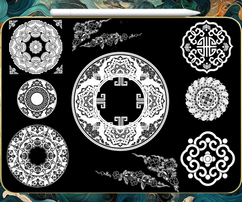 Dunhuang Procreate Brush Set | Chinese Motif & Cultural Stamp Brushes ...