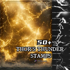 Procreate Thunder & Lightning Brushes: Storm Effects (Instant Download)