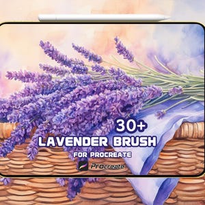 Procreate Lavender Brushes: Floral Art, Botanical Illustration (Digital Download)