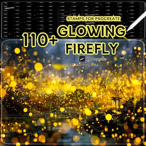 Glowing Firefly Procreate Brush Set | Magical Light Effects, Fantasy Illustration & Insect Clipart | Digital Download