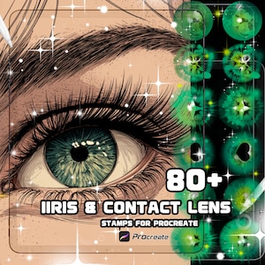 Procreate Iris and Contact Lens Brushes | Eye Design & Illustration Tools | Commercial Use | Digital Download