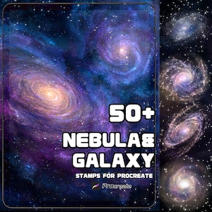 Ensemble de pinceaux Procreate Nebula Galaxy | Art de l'espace cosmique et effets de lumière | Utilisation commerciale | Téléchargement numérique