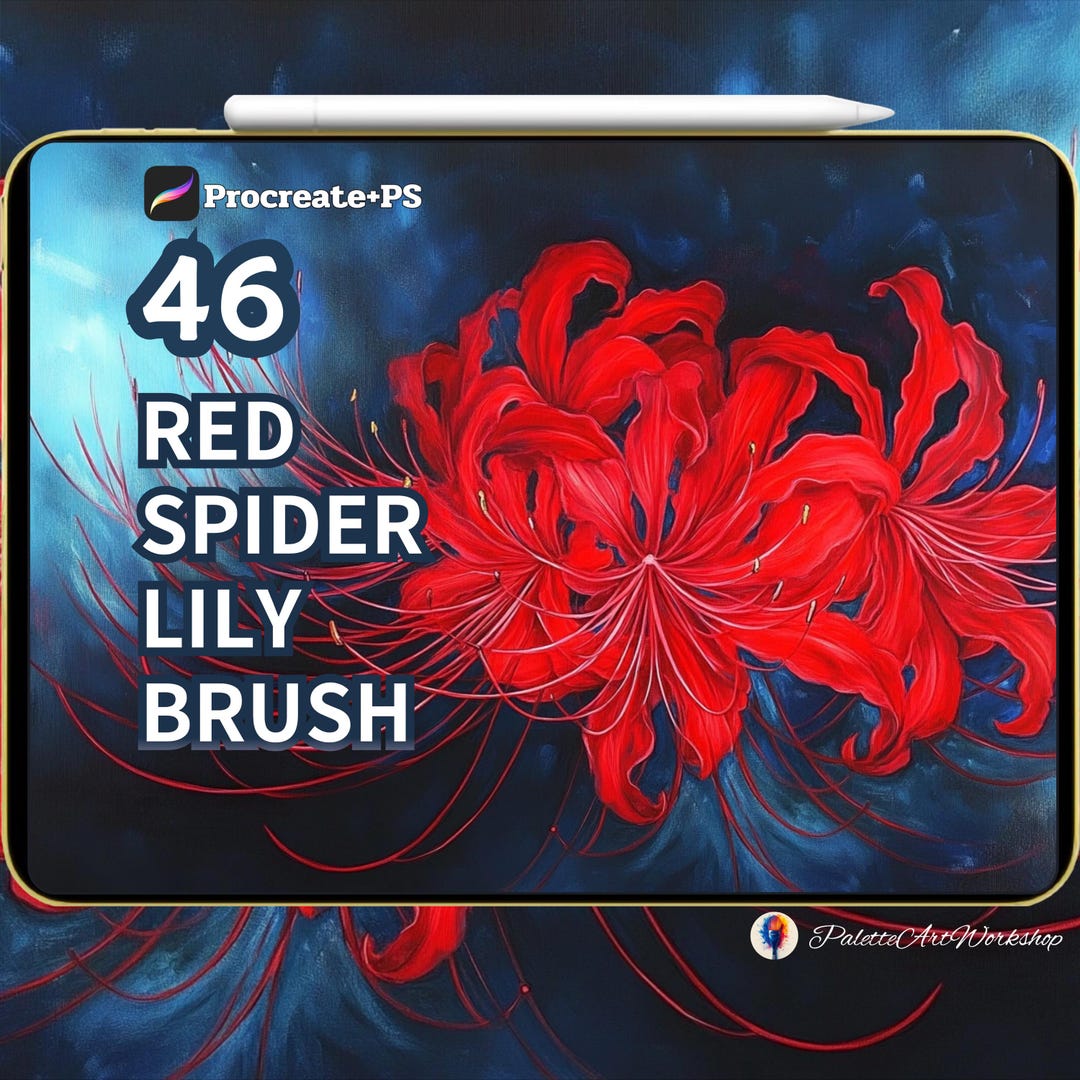 Procreate Brush | Red Spider Lily Brush | Red Spider Lily Brush Set ...
