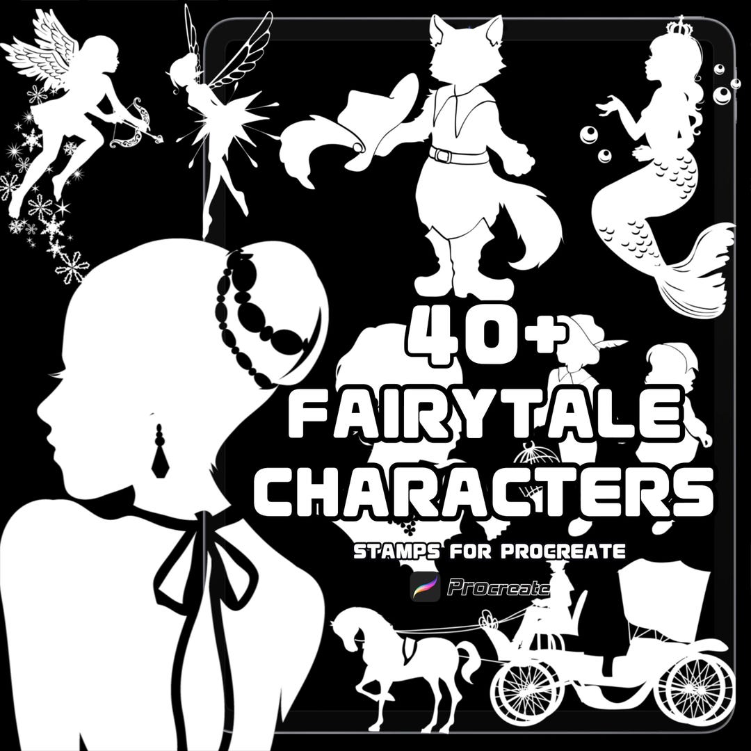 Fairy Tale Procreate Brushes | Fantasy Character Silhouette & Magical ...
