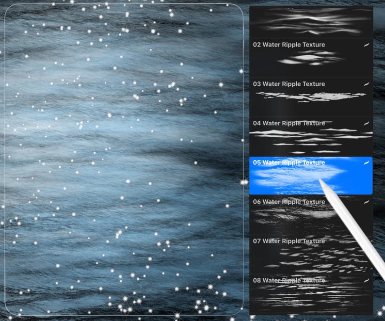 Water Ripple Brushes for Procreate | 100+ Realistic Waves and Liquid ...