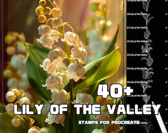 Lily of the Valley Procreate Brushes | Floral Art and Botanical Illustration | Digital Painting | Commercial Use | Instant Download