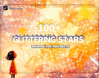 Procreate Glittering Stars Brush Set | Cosmic Art and Fantasy Light Effects | Commercial Use | Digital Download