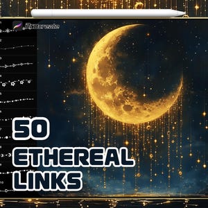 Ethereal Links-borstelset voor Procreate | Sterrennachteffecten | Realistische nevel- en stertexturen | Celestial Sky-borstel | Digitale download