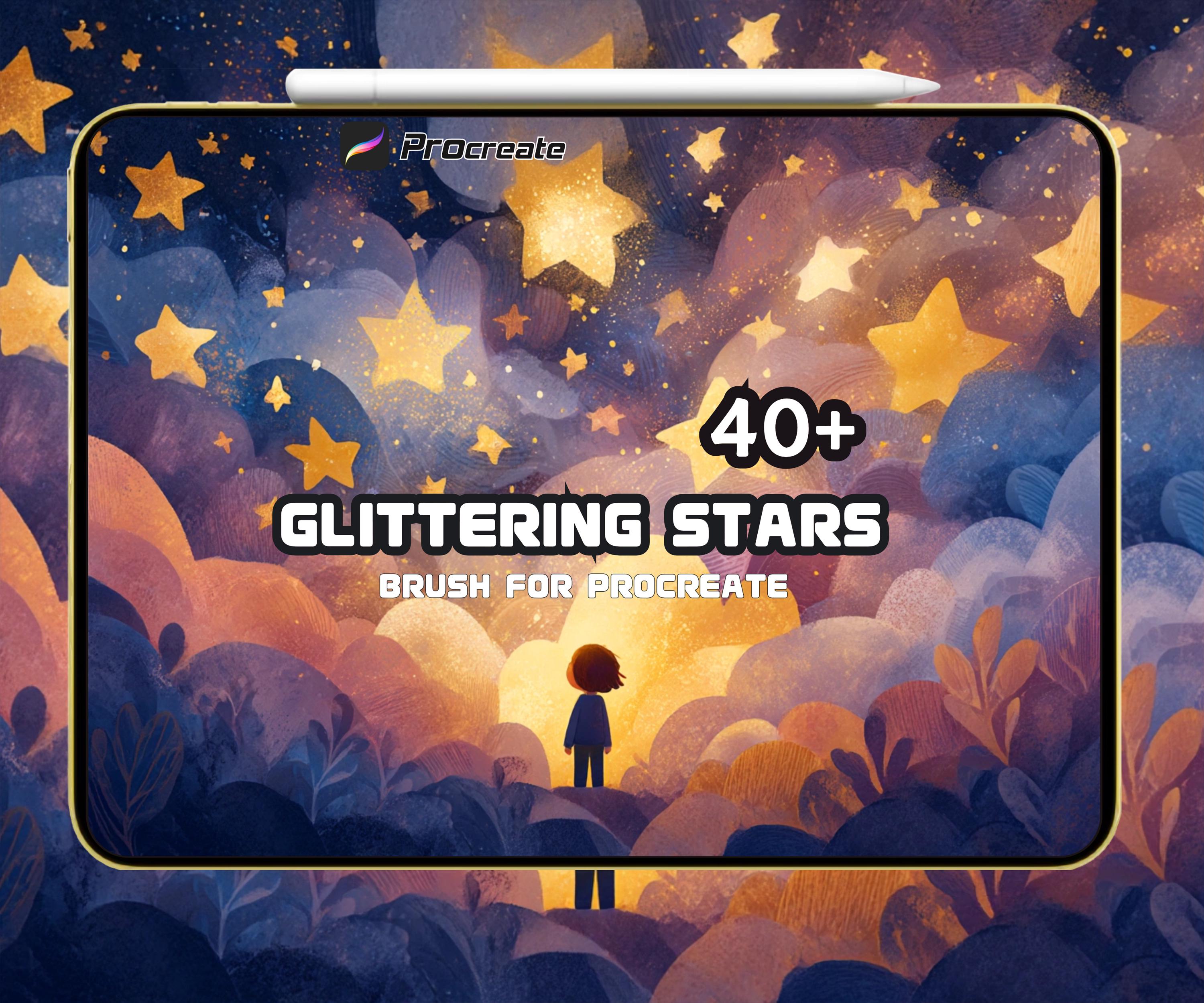 Glittering Stars Procreate Brush Set | Sparkling Starry Sky Effects & Magic Glow Download