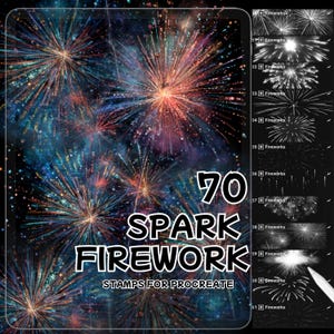 Spark Firework Procreate Brush Set | Festive Art & Celebration Effects | Party Clipart, Holiday Design | Digital Download
